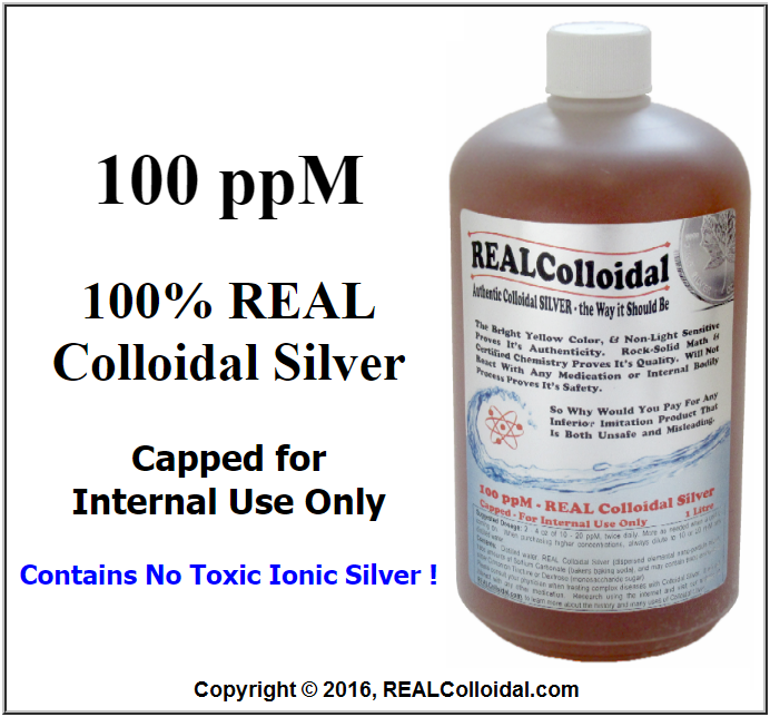 100 ppM REAL Colloidal Silver - No Ionic, RealColloidal.com